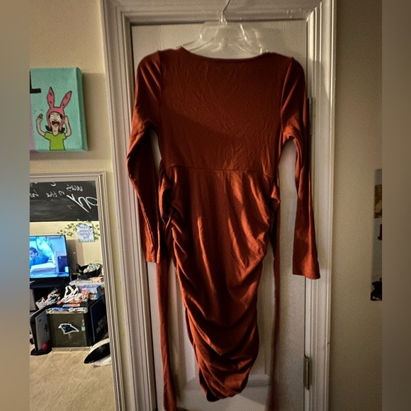 Shein Tie Front Maternity Dress - Picture 2 of 5